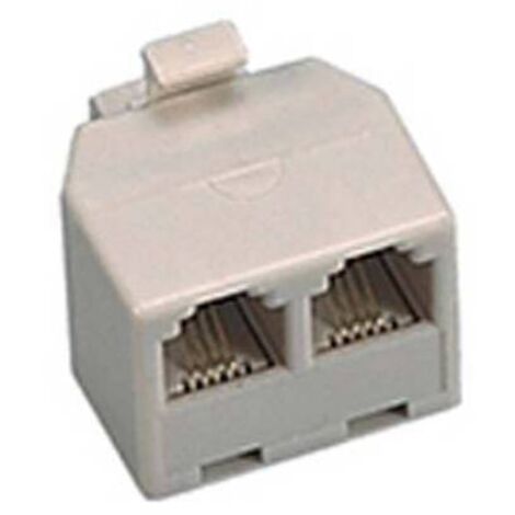Adattatore telefonico Fanton da 1 spina PLUG a 2 spine PLUG 22350