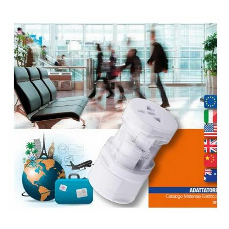 adattatore tower da viaggio bianco attacchi per  europa-uk-cina-usa-australia