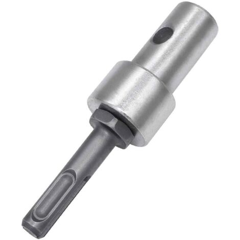 adattatore trapano elettrico - Attacco tondo - Adattatore professionale - 2 slot e 2 fori per trapano a terra - Adatto per SDS Plus 1/2" (M13 x 15 mm)