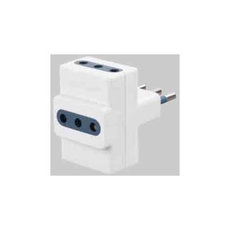 Adattatore triplo 10a ideal star 2p+t- prese 10a 2p+t IDEAL STAR