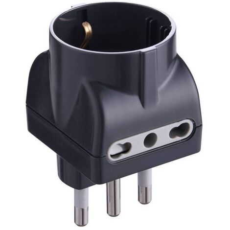 Adattatore triplo 16a-2pr.bip+1 sc.ner fig.11 - 25 pz