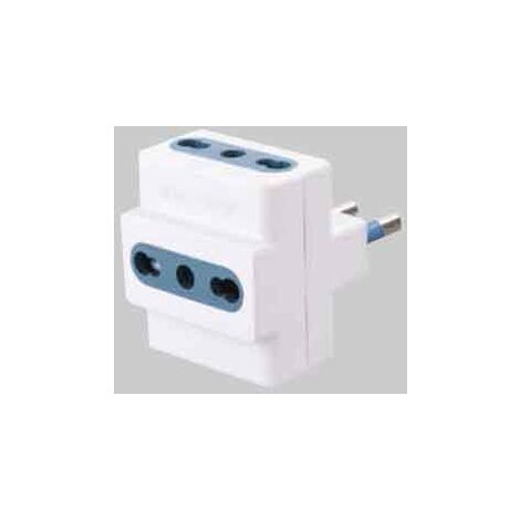 Adattatore triplo 16a ideal star 2p+t- prese 10/16a 2p+t IDEAL STAR