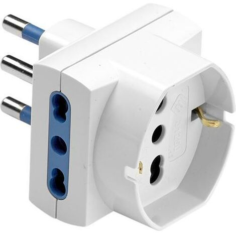 ADATTATORE TRIPLO 16A SCHUKO P40 BIANCO MAURER (EX 90992)