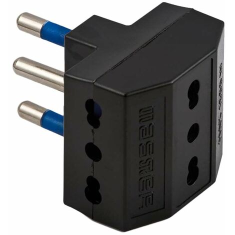 Adattatore triplo 16a+t, colore nero