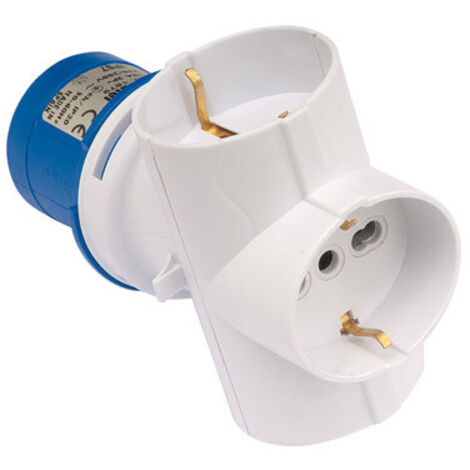 Adattatore triplo Cetac / schuko 2P + T 16A / 250v
