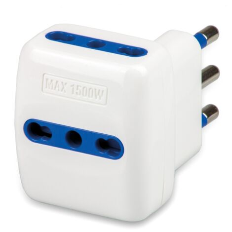 Adattatore Triplo Disassato 16A 2P+T Bianco ( MASTER cod. 05921 )