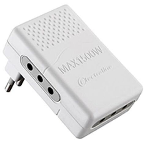 ADATTATORE TRIPLO PIATTO SPINA 10A/PRESE 10A BIANCO