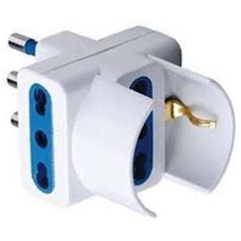 Adattatore Triplo Schuko/Biv. Bianco 16A ( ELETTROCANALI cod. ECK33407 )