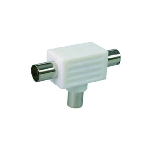 Adattatore tv coassiale - 1 spina + 2 prese mm.9,5 - 10 pz