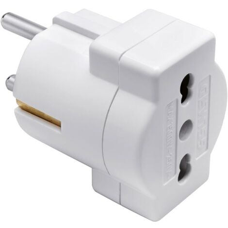 Adattatore Unel Gewiss Spina 2P+T 16A Tedesca Presa bipasso GW28415