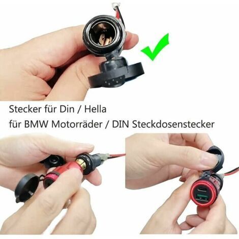 Adattatore USB per accendisigari da moto con doppia presa USB 12V PD 3.0 e QC 3.0