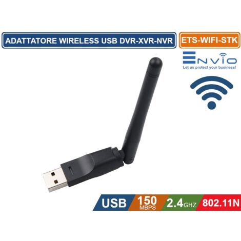 ADATTATORE USB WIRELESS WIFI IEEE802.11 B/G/N 150 MBPS 2,4 GHZ PER DVR E NVR