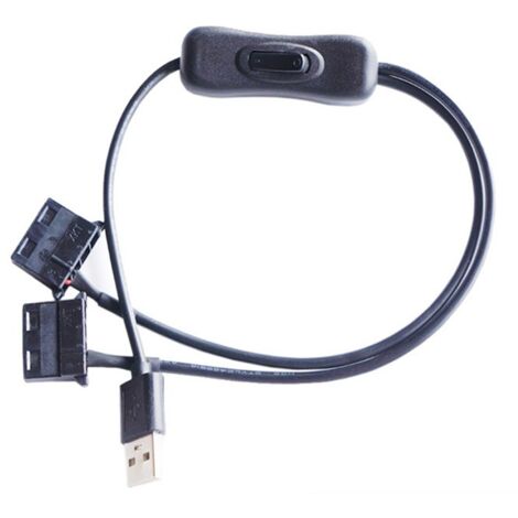 Adattatore Ventola USB 5V A Molex A 4 Pin Doppio con Interruttore Y Splitter per Raffreddamento Case PC Desktop Chassis Computer