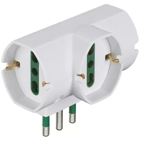 Adattatore verticale Vimar s17+3 Universale spina 16a bianco