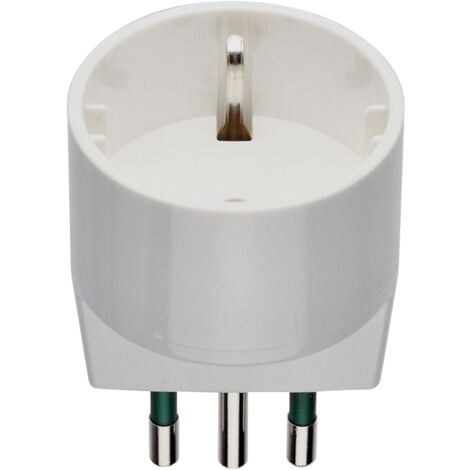 Adattatore vimar spina 2p+t 10a s11 + presa 2p+t 16a p30 bianco - 00302.b