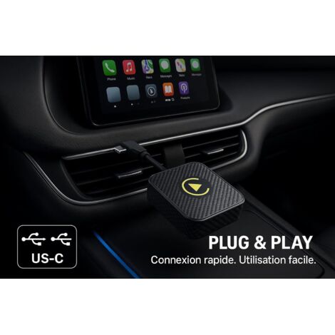 Adattatore wireless generico compatibile con Carplay e Android Auto USB-A e USB-C - Connessione automatica