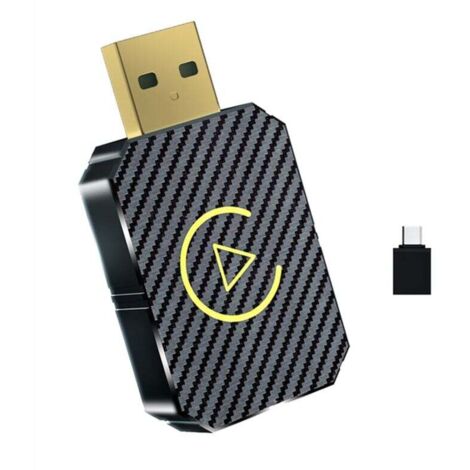 Adattatore wireless per CarPlay, Android Auto, cablato per AI Car Box, Plug-and-Play 2 in 1