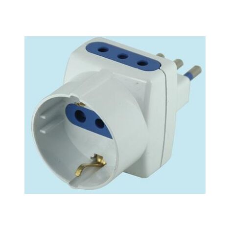 ADATTATORI ADATTATORE TRIPLICE BRIXO 10A SPIAN + SCHUKO PEZZI 5