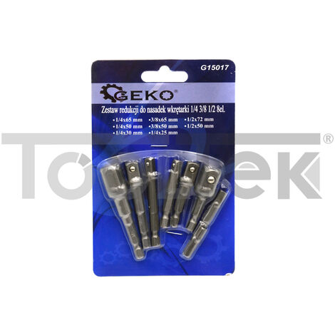 ADATTATORI BUSSOLA 1/4" 3/8" 1/2" AVVITATORI TRAPANO SET 8pz G15017