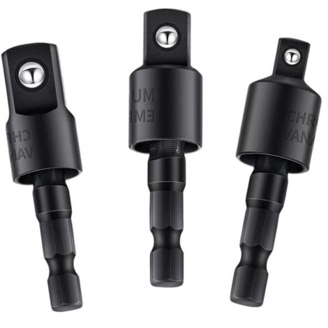 Adattatori per prese oscillanti, attacco esagonale da 1/4" 3/8" 1/2" art.07735