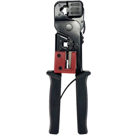 Adatto per connettori di rete RJ45, RJ12 e RJ11 e cavi Ethernet CAT5, CAT6, 8P, 6P e 4P. Pinza crimpatrice per taglierina a nastro.