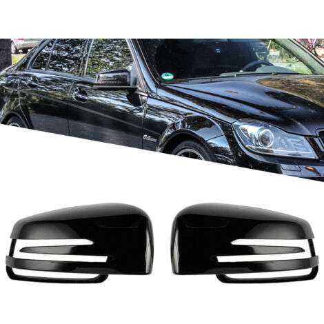 Adatto per Mercedes-Benz Classe C Classe E Classe S W204W212 copri specchietto nero bianco lucido