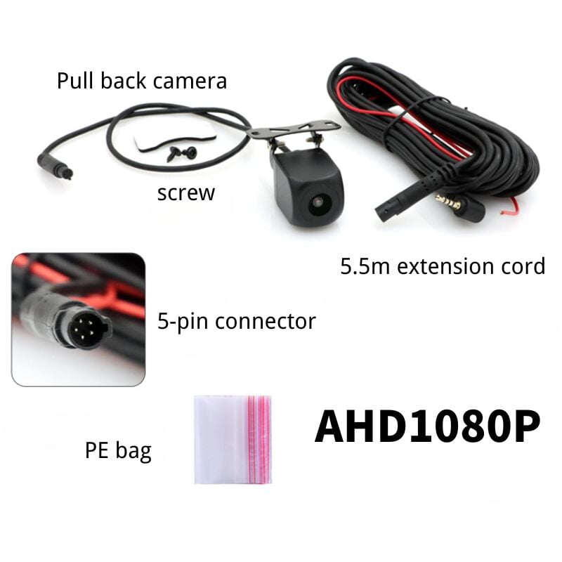 Image of Adatto per telecamera posteriore per auto con telecamera di backup per visione notturna (telecamera fisheye hd)