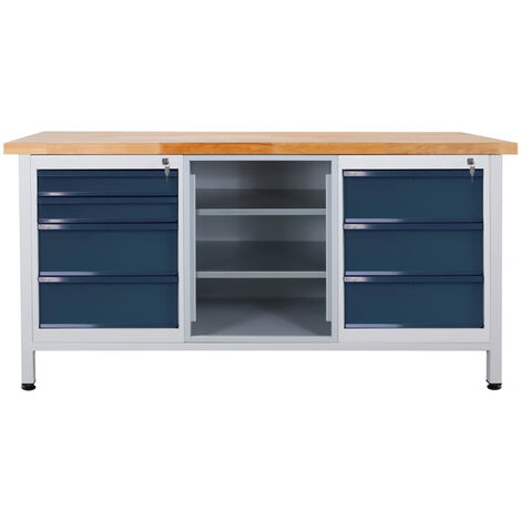 ADB 7 Schubladen Werktisch Werkbank L 1700 x B 600 x H 840 mm max. 500 kg