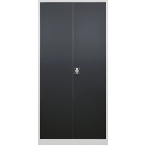 ADB Flügeltürenschrank Materialschrank RAL7035/7016, H 1950 x B 920 x T 600 mm