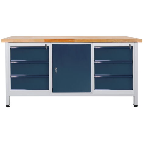 ADB Packtisch Werktisch Werkbank 6 Schubladen L 1700x B 600x H 840 mm max.500 kg