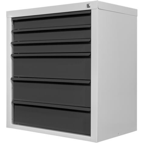 ADB Schubladenschrank MAMMUT, 6 Schubladen, 70x43,5x75 cm (RAL 7035 / RAL 7016)