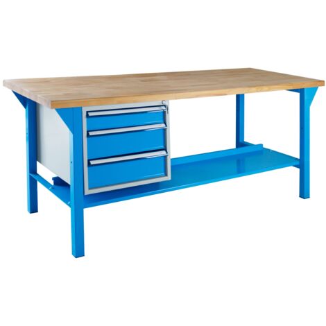 ADB Werkbank Arbeitstisch Tisch Schubladenbox 3 / 4 Schubladen 150 oder 200 cm