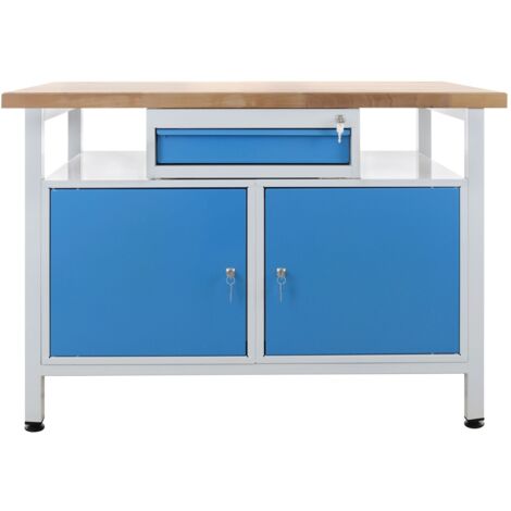 ADB Werkbank "Premium",1 Schublade + 2 Türen, 1200x600x840mm (BxTxH)