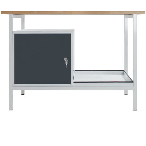 ADB Werkbank Werktisch Eko 1 Tür L1200xB600xH825mm RAL7035/7016 Arbeitstisch