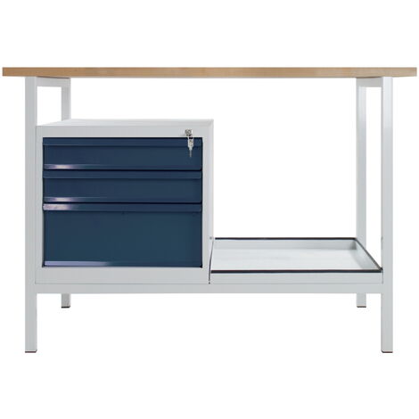 ADB Werkbank Werktisch Eko 3 SL L1200xB600xH825mm RAL7035/7016 Arbeitstisch