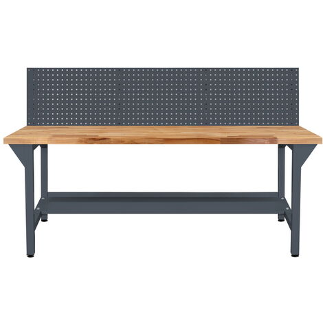 ADB Werkbank Werktisch Profi 2000 mit Lochwand Ablageboden L2000xB750xH850mm