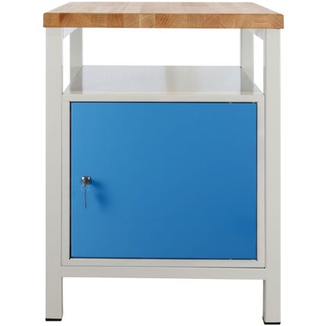 ADB Werktisch Werkbank Arbeitstisch Werkzeugschrank Tisch mit Tür 600x600x840 mm