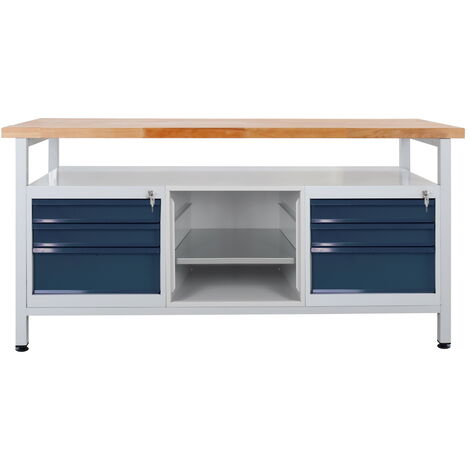 ADB Werktisch Werkbank Packtisch 6 Schubladen L 1700x B 600x H 840 mm max. 500kg