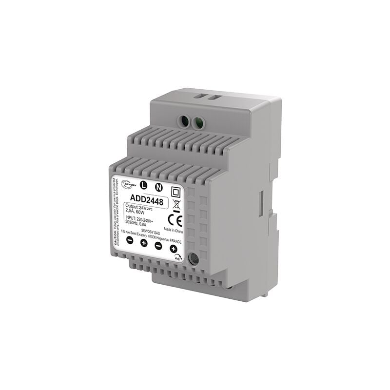 Sewosy - ADD2448 Alimentation sur rail din 3 Modules 24V 2A