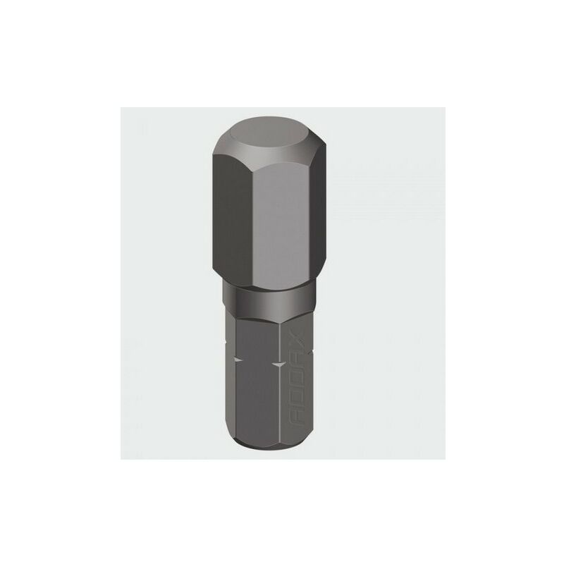 Addax 4HX25GB Hex Driver Bit S2 Grey 4.0 x 25mm Pack of 2