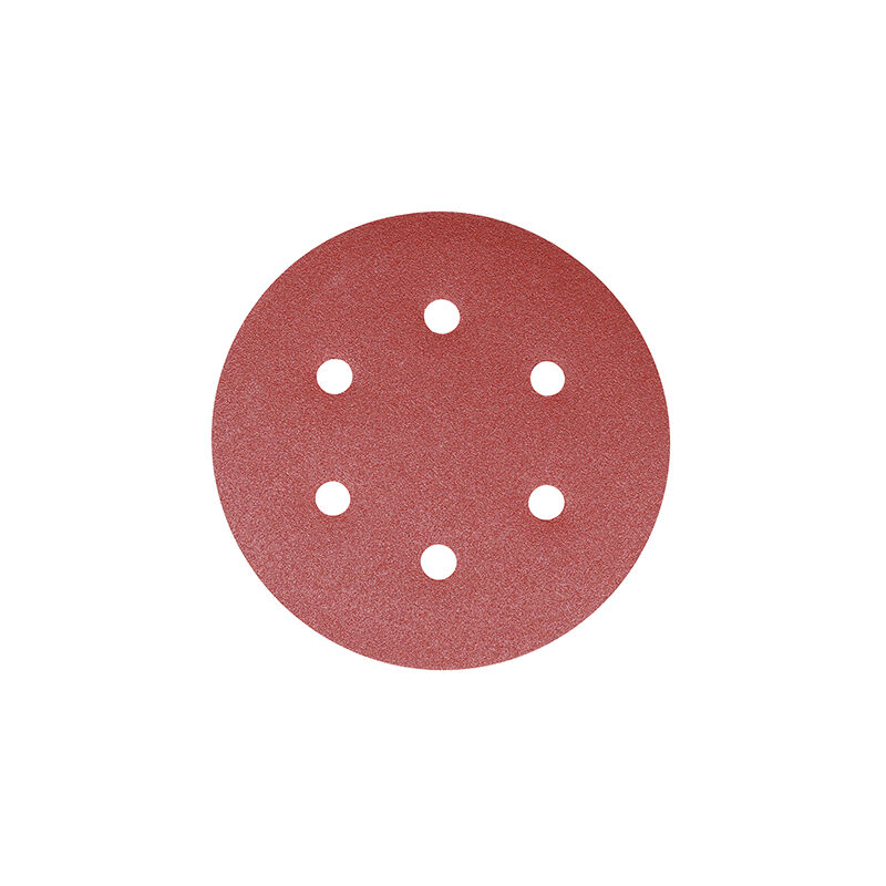 Timco - Random Orbital Sanding Discs - 120 Grit - Red (Size 150mm - 5 Pieces)