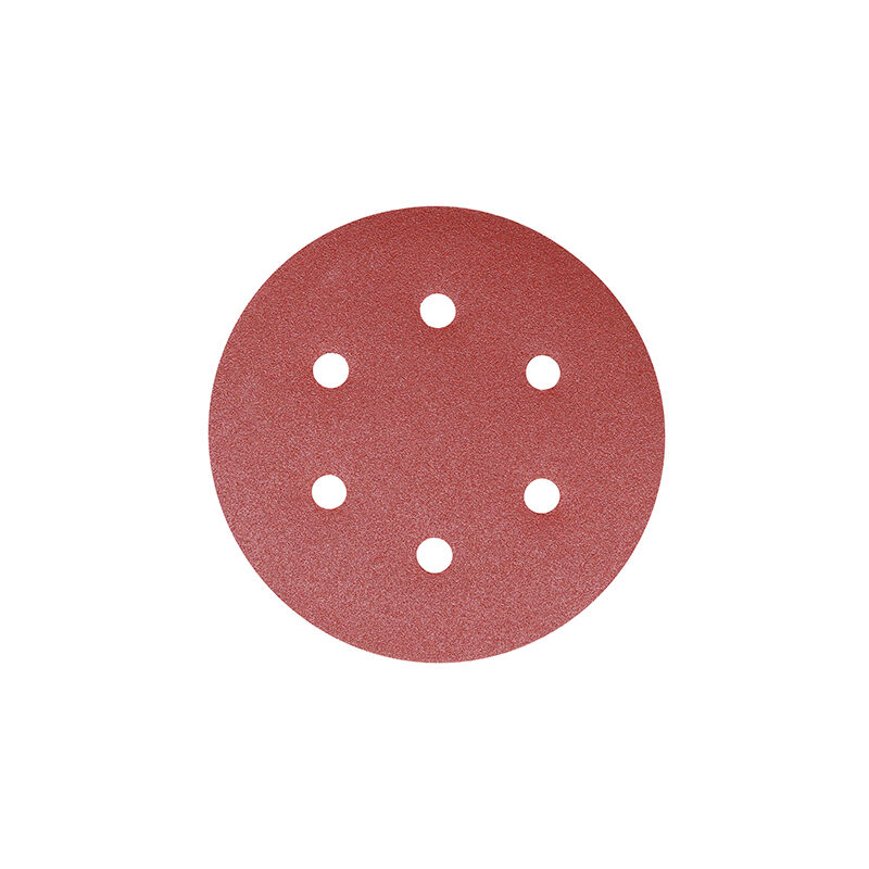 Timco - Random Orbital Sanding Discs - 180 Grit - Red (Size 150mm - 5 Pieces)