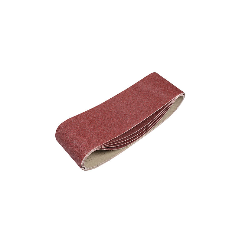 Timco - Sanding Belts - 80 Grit - Red (Size 75 x 533mm - 5 Pieces)