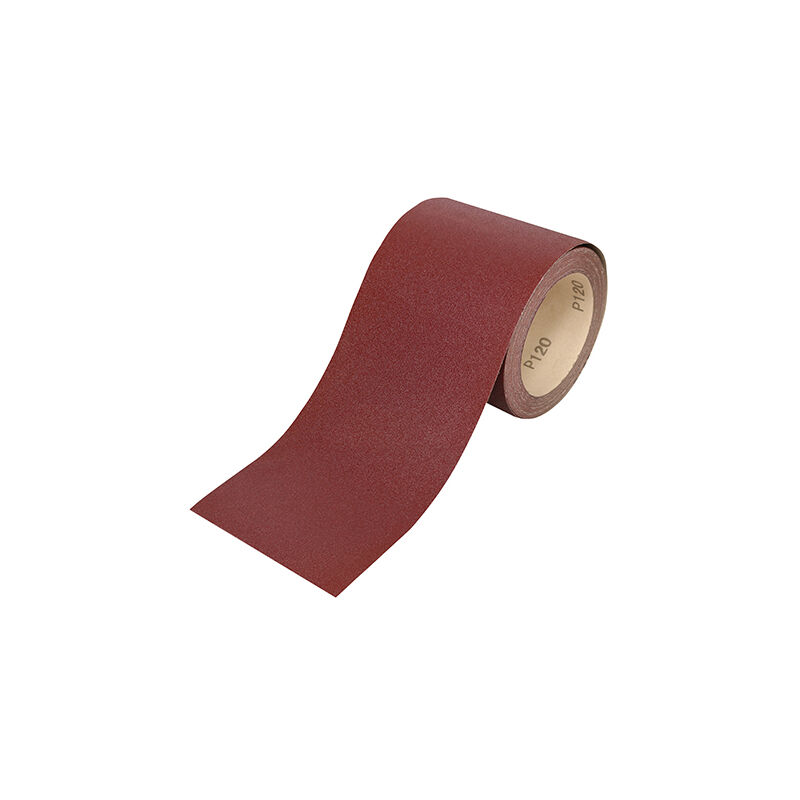 Timco - Sandpaper Roll - 80 Grit - Red (Size 115mm x 10m - 1 Each)