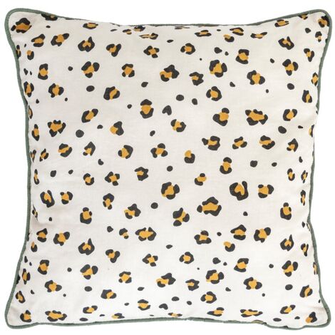 Addel cuscino per bambini con stampa leopardo giallo nero 40x40cm - Atmosphera créateur d'intérieur