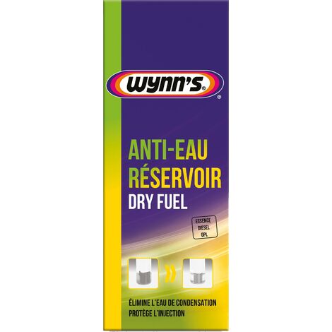 Additif carburant anti-eau pour réservoir diesel et essence – Élimine l'eau de condensation – Protège contre la rouille et la corrosion – 325 ml – Wynns