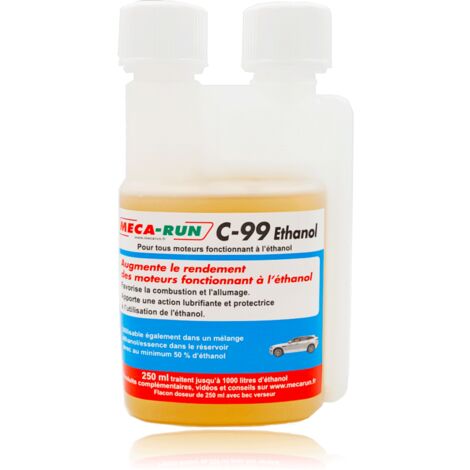 Additif pour boîtier éthanol E85 – 250ml – Traite et dépollue le carburant – Pour véhicules équipés d'un boîtier éthanol – Mecarun