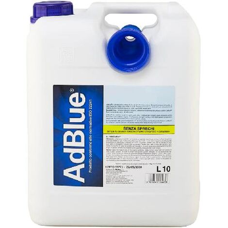 Maurer – Additivo liquido AdBlue 10 lt – Soluzione urea 32,5% per motori Euro 4/5/6 – Con beccuccio travasatore