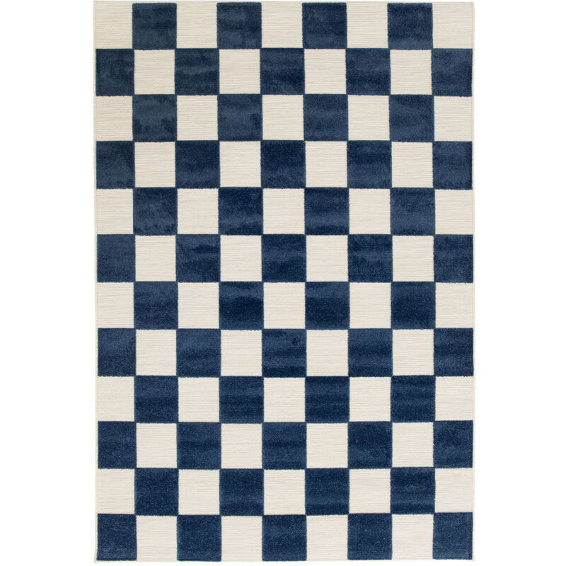 Addo iv – Tapis intérieur et extérieur à motif géométrique - Couleur - Bleu, Dimensions - 120x170 cm