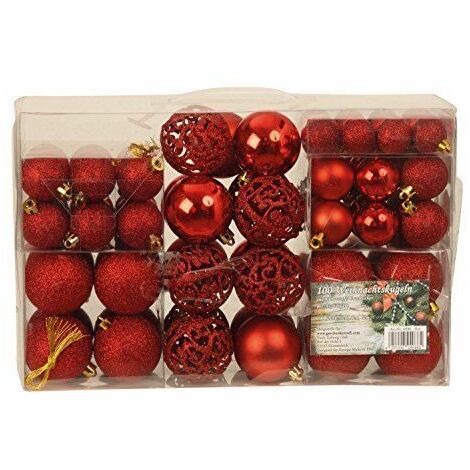 Immagini Addobbi Di Natale.Addobbi Di Natale Palline Decorazioni Per Albero Di Natale Addobbi Natalizi Mpn 100 Pezzi Rosso 291933049165 31